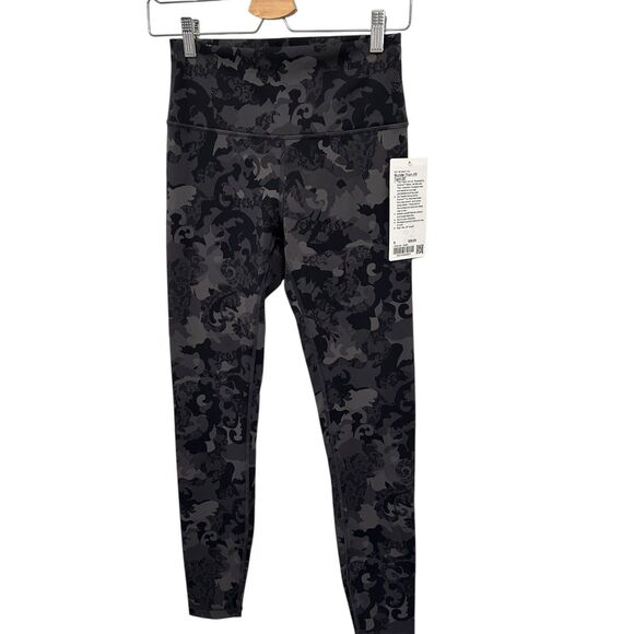 Lululemon Wunder Train High-Rise Tight 28" Hidden Heritage Lace Black Multi 8 - Picture 7 of 9